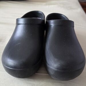 Black Slip-On Clog Mules